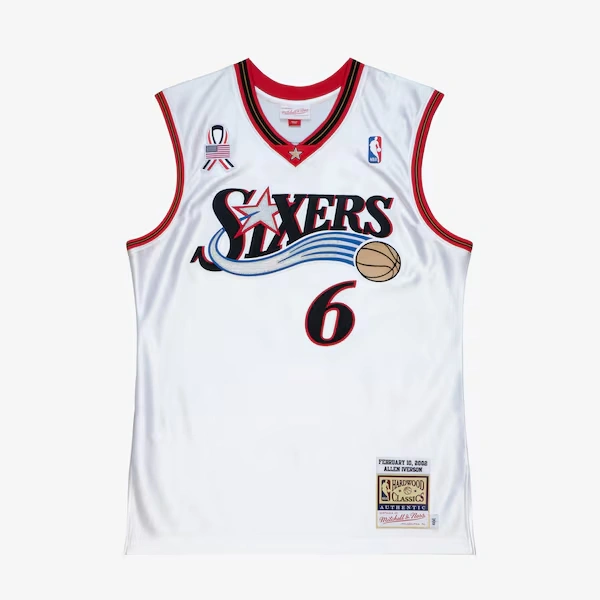 Allen Iverson 2002 NBA All-Star Game White Authentic Jersey