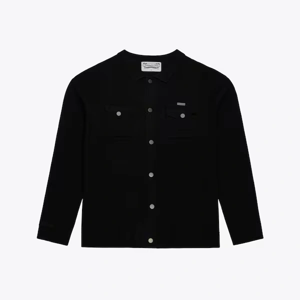 Mitchell & Ness Black Full-Snap Sweater