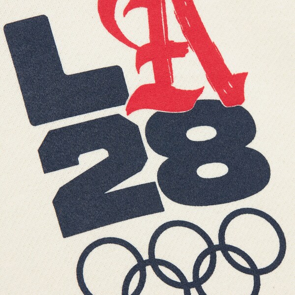 M&N x LA28 Cream Fleece Pullover Sweatshirt 6 M&N x LA28 Cream Fleece Pullover Sweatshirt