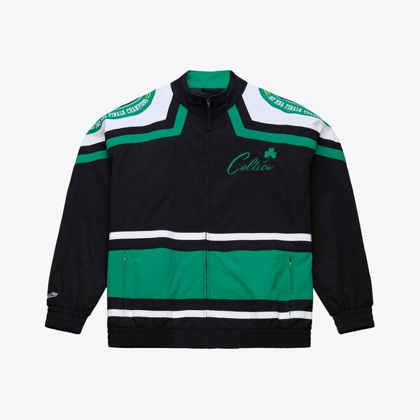 Boston Celtics Black 18x NBA Finals Champions Throwback Full-Zip Windbreaker