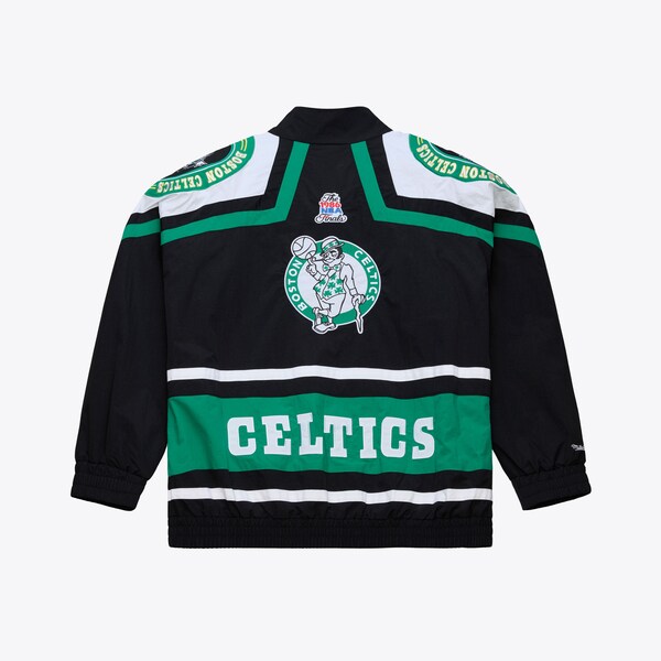 Boston Celtics Black 18x NBA Finals Champions Throwback Full-Zip Windbreaker