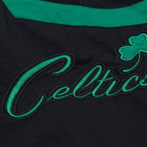 Boston Celtics Black 18x NBA Finals Champions Throwback Full-Zip Windbreaker