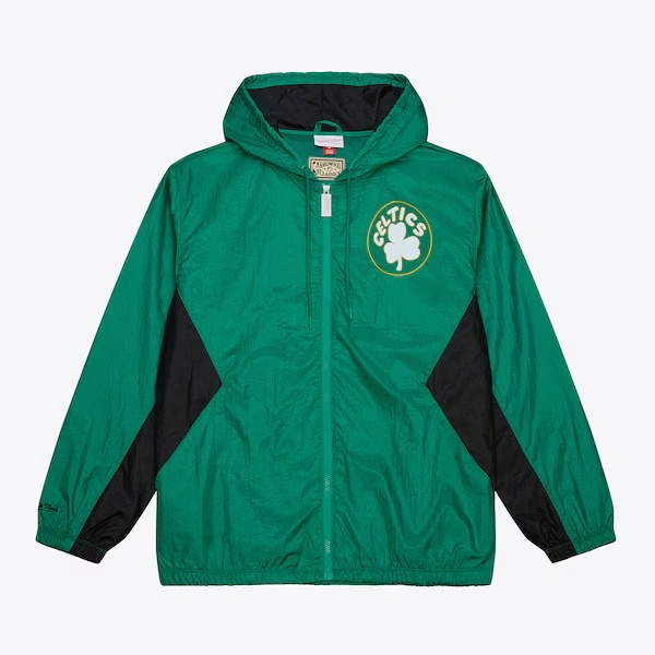 Boston Celtics Kelly Green Playmaker Vintage Full-Zip Windbreaker Jacket