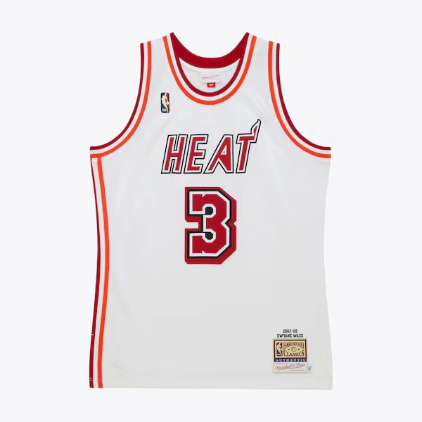 Dwyane Wade Miami Heat 2007-08 White Authentic Jersey
