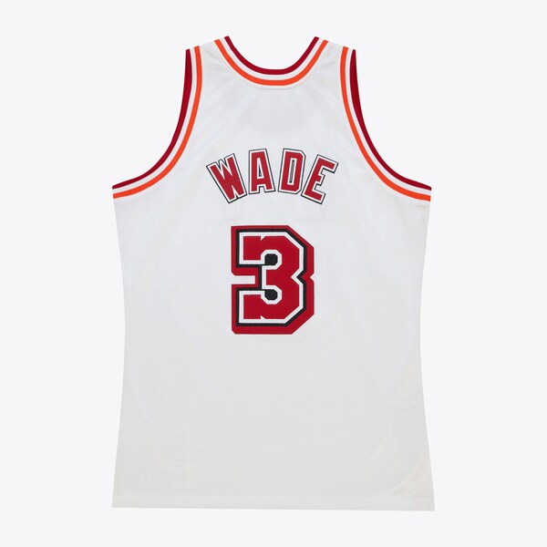 Dwyane Wade Miami Heat 2007-08 White Authentic Jersey 3 Dwyane Wade Miami Heat 2007-08 White Authentic Jersey