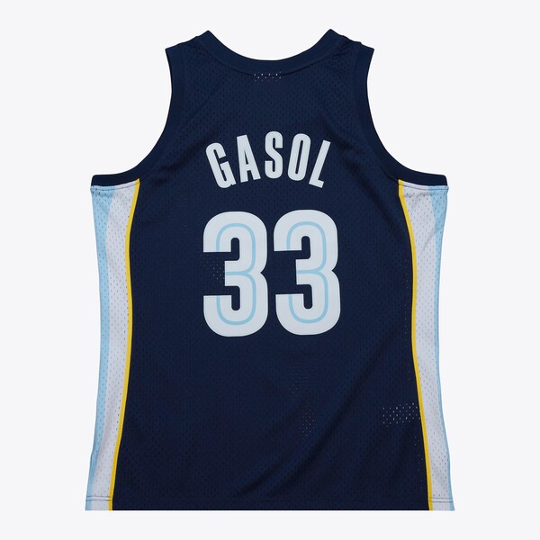 Marc Gasol Memphis Grizzlies 2008-09 Navy Swingman Throwback Jersey 3 Marc Gasol Memphis Grizzlies 2008-09 Navy Swingman Throwback Jersey