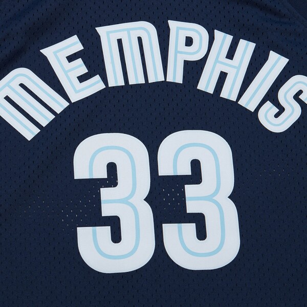 Marc Gasol Memphis Grizzlies 2008-09 Navy Swingman Throwback Jersey 4 Marc Gasol Memphis Grizzlies 2008-09 Navy Swingman Throwback Jersey