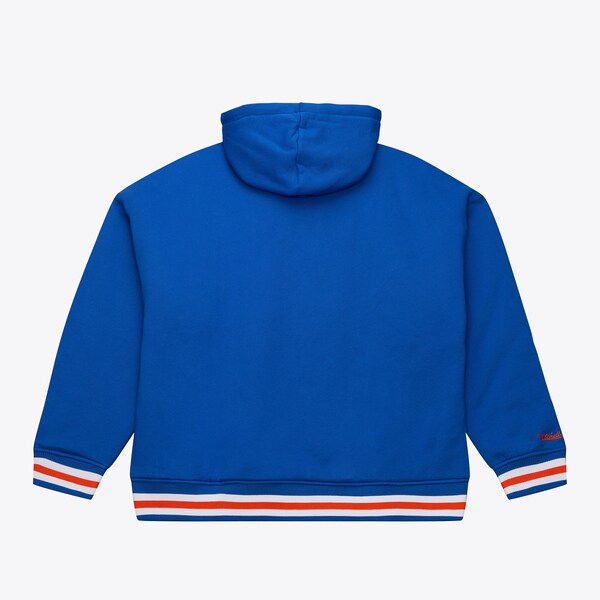 New York Knicks Blue Throwback Quilted Fleece Quarter-Zip Hoodie 3 New York Knicks Blue Throwback Quilted Fleece Quarter-Zip Hoodie