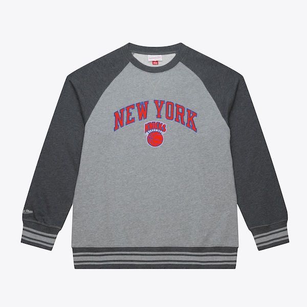 New York Knicks Heather Gray Legacy Vintage Fleece Sweatshirt