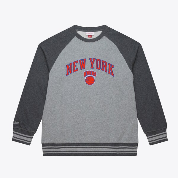 New York Knicks Heather Gray Legacy Vintage Fleece Sweatshirt