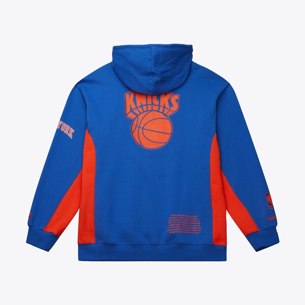 New York Knicks Blue Hardwood Classics Team Origins Fleece Pullover Hoodie 3 New York Knicks Blue Hardwood Classics Team Origins Fleece Pullover Hoodie