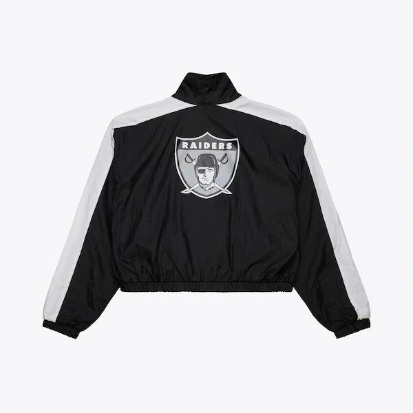 Women's Oakland Raiders Black Nylon Full-Zip Jacket