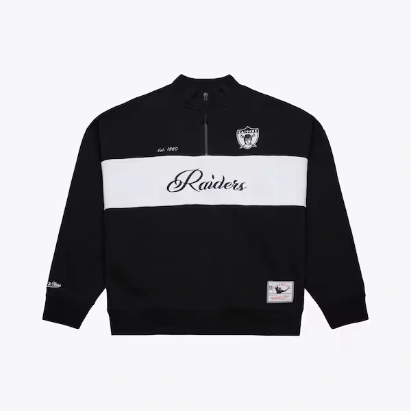 Women's Oakland Raiders Black Quarter-Zip Sweatshirt