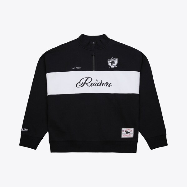 Women's Oakland Raiders Black Quarter-Zip Sweatshirt