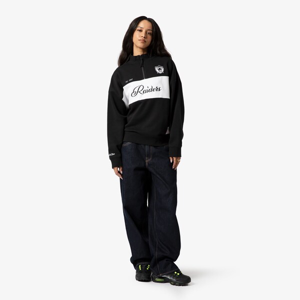 Women's Oakland Raiders Black Quarter-Zip Sweatshirt