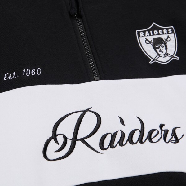 Women's Oakland Raiders Black Quarter-Zip Sweatshirt