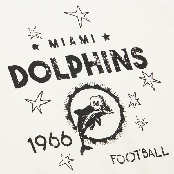 Women's Miami Dolphins Cream Logo Lightweight 3.0 Fleece Pullover Sweatshirt 4 Women's Miami Dolphins Cream Logo Lightweight 3.0 Fleece Pullover Sweatshirt