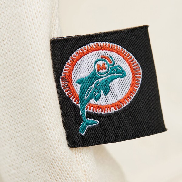 Women's Miami Dolphins Cream Logo Lightweight 3.0 Fleece Pullover Sweatshirt 6 Women's Miami Dolphins Cream Logo Lightweight 3.0 Fleece Pullover Sweatshirt