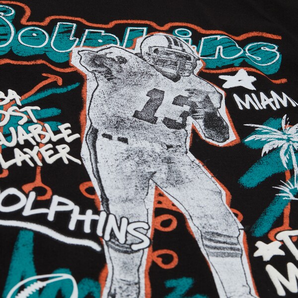 Dan Marino Miami Dolphins Black Chalked Up T-Shirt 4 Dan Marino Miami Dolphins Black Chalked Up T-Shirt