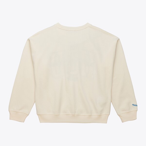 Women's Houston Rockets Cream Hardwood Classics Premium Crewneck Sweatshirt