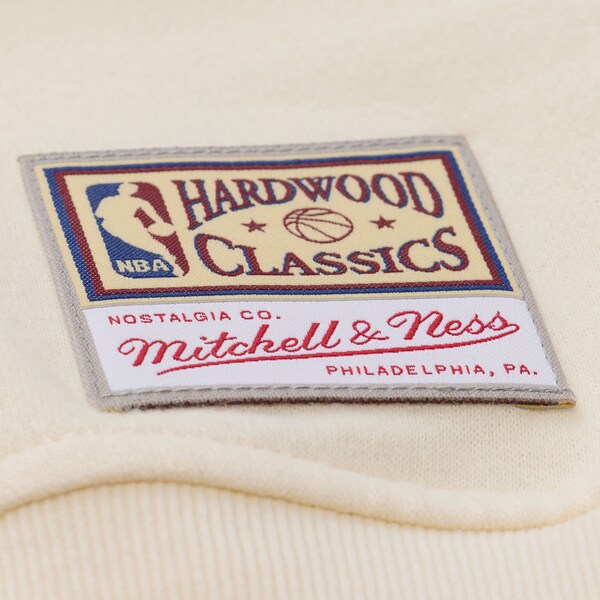 Women's Houston Rockets Cream Hardwood Classics Premium Crewneck Sweatshirt