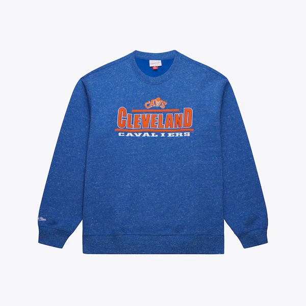 Cleveland Cavaliers Royal Throwback Fleece Crewneck Sweatshirt