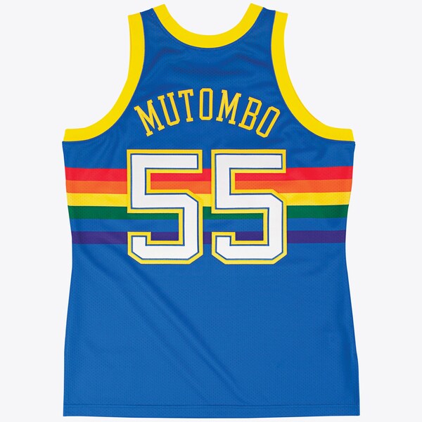 Dikembe Mutombo Denver Nuggets 1991-92 Royal Authentic Jersey 3 Dikembe Mutombo Denver Nuggets 1991-92 Royal Authentic Jersey