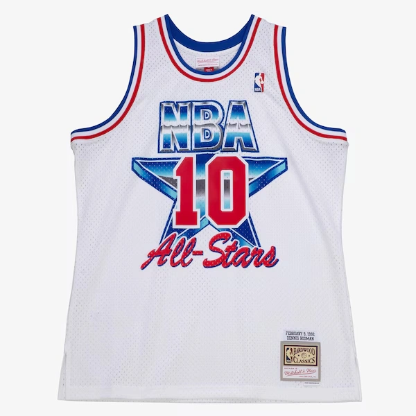 Dennis Rodman 1992 NBA All-Star Game White Swingman Jersey