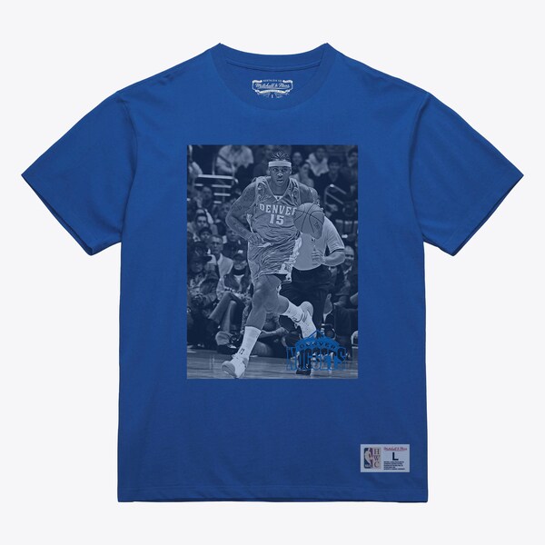 Carmelo Anthony Denver Nuggets Blue Hardwood Classics Downtown Vintage T-Shirt