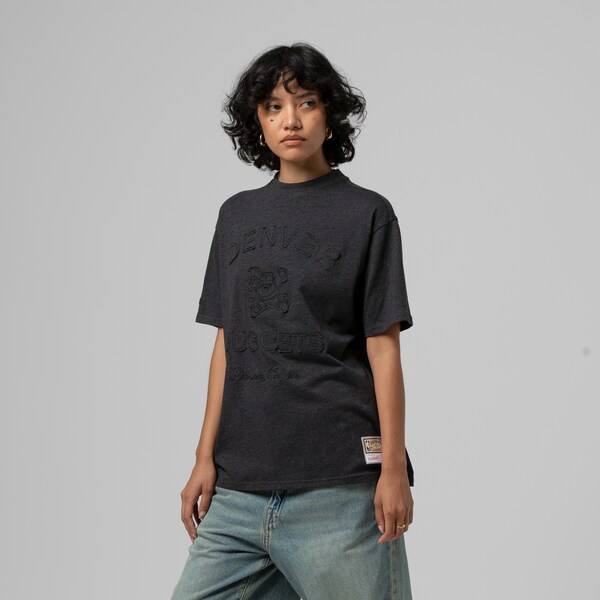 Women's Denver Nuggets Black Hardwood Classics Boyfriend T-Shirt