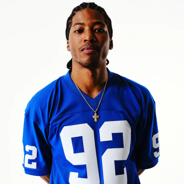 Michael Strahan New York Giants 1994 Royal Legacy Jersey 8 Michael Strahan New York Giants 1994 Royal Legacy Jersey
