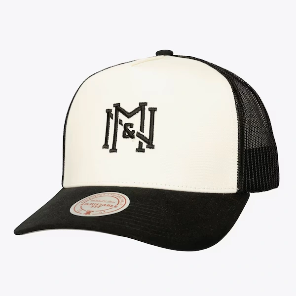 M&N Cream/Black Icon Trucker Adjustable Hat