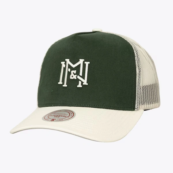 M&N Green/Cream Icon Trucker Adjustable Hat