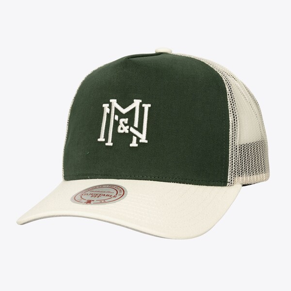 M&N Green/Cream Icon Trucker Adjustable Hat