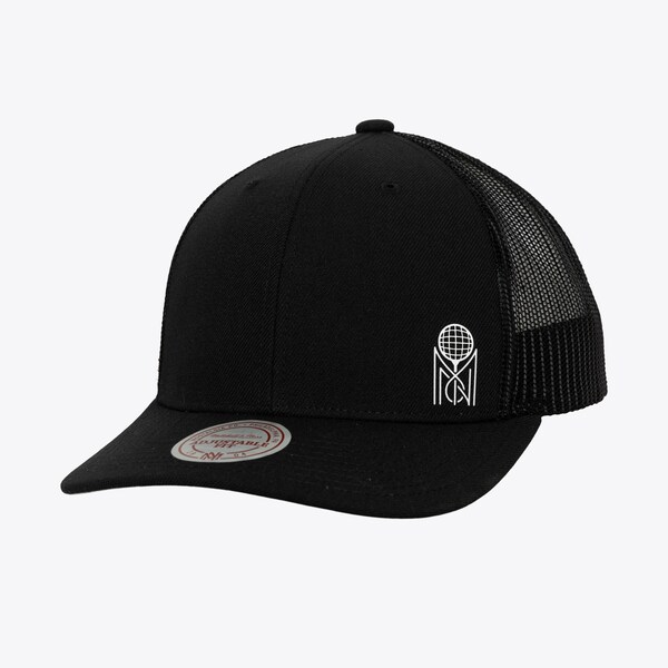 M&N Black Low Interlock Snapback Trucker Hat
