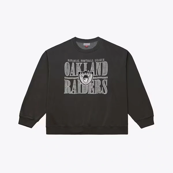 Oakland Raiders Charcoal Downtown Fleece Sweatshirt