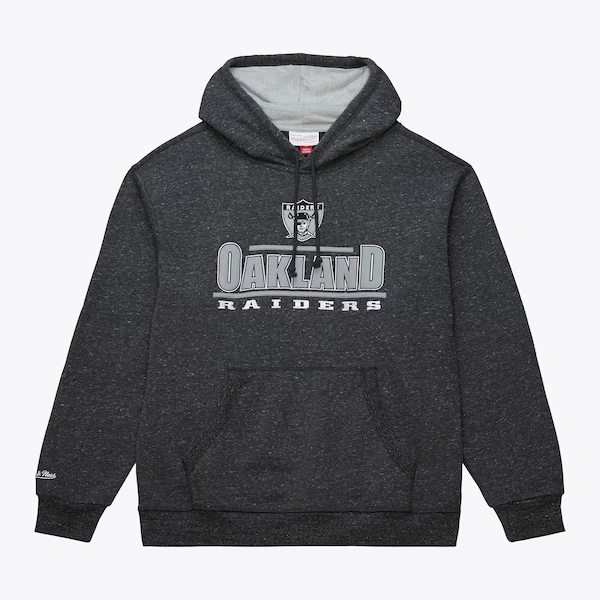 Oakland Raiders Charcoal Throwback Fleece Hoodie