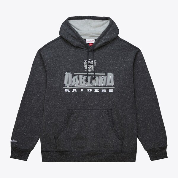 Oakland Raiders Charcoal Throwback Fleece Hoodie