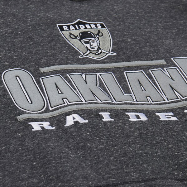 Oakland Raiders Charcoal Throwback Fleece Hoodie