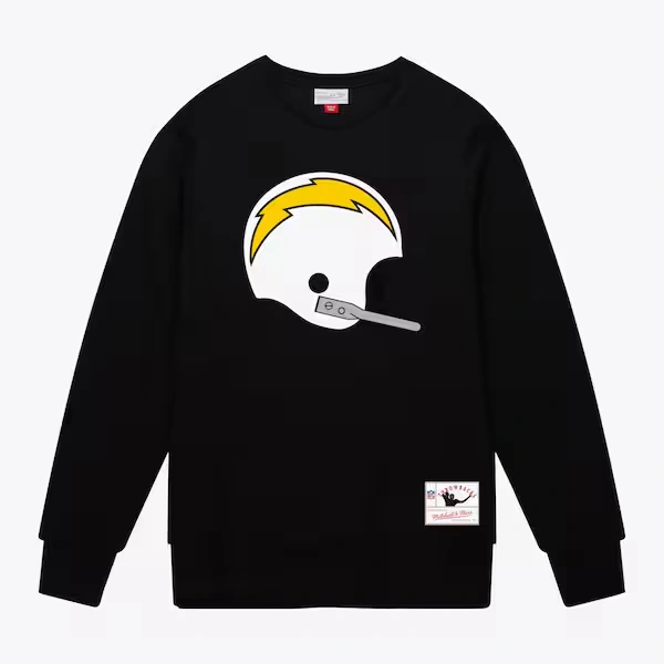 San Diego Chargers Black Team Helmet Pullover Sweatshirt
