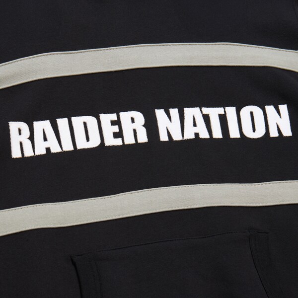 Oakland Raiders Black Vintage Logo Head Coach Fleece Pullover Hoodie