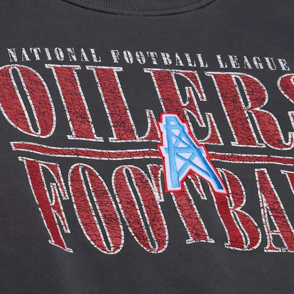 Houston Oilers Charcoal Downtown Vintage Fleece Sweatshirt