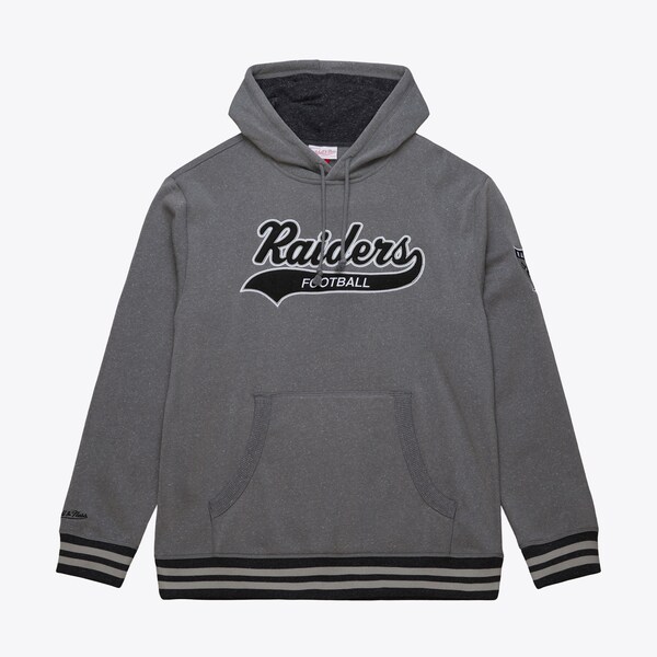 Oakland Raiders Gray Snow Washed Fleece Pullover Hoodie