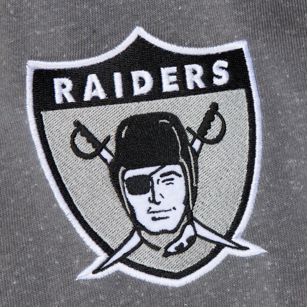 Oakland Raiders Gray Snow Washed Fleece Pullover Hoodie