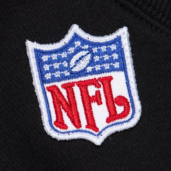 Oakland Raiders Black Vintage Logo Off Field Short Sleeve Pullover Hoodie