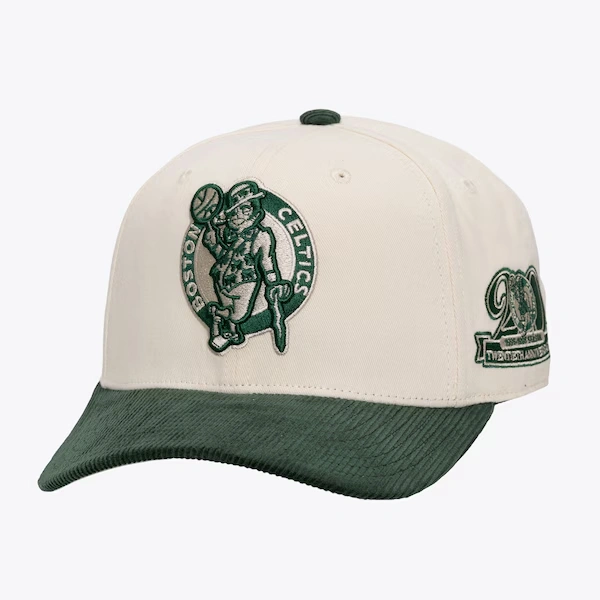 Boston Celtics Cream Fall Corduroy Pro Crown Snapback Hat