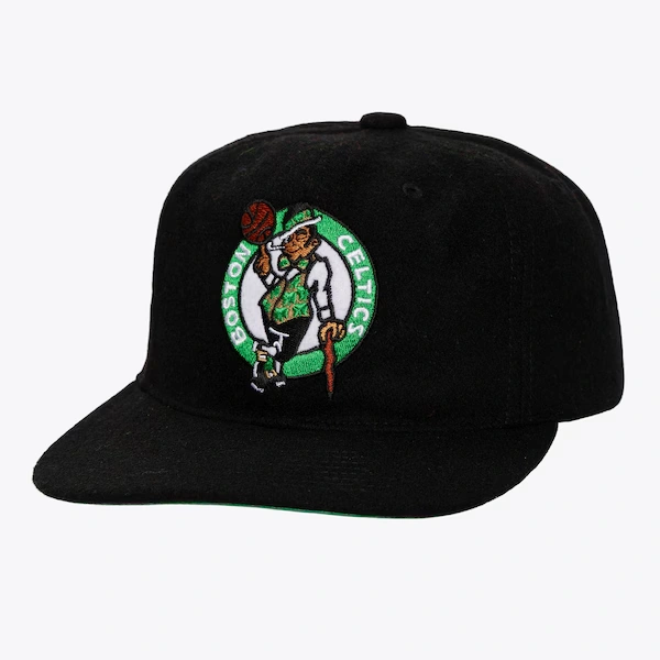 Boston Celtics Black Retro Sport Adjustable Strapback Hat