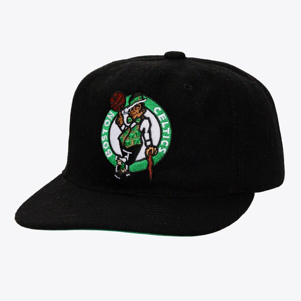 Boston Celtics Black Retro Sport Adjustable Strapback Hat
