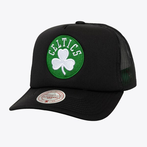 Boston Celtics Black Hidden Trucker Adjustable Hat