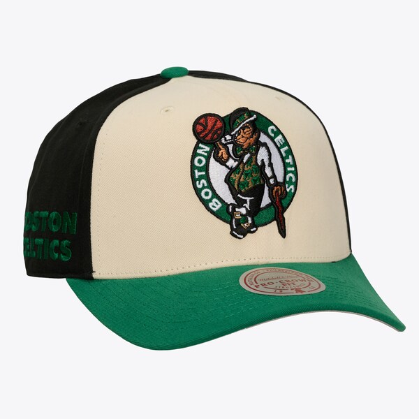 Boston Celtics Cream Brushed Off Pro Crown Snapback Hat